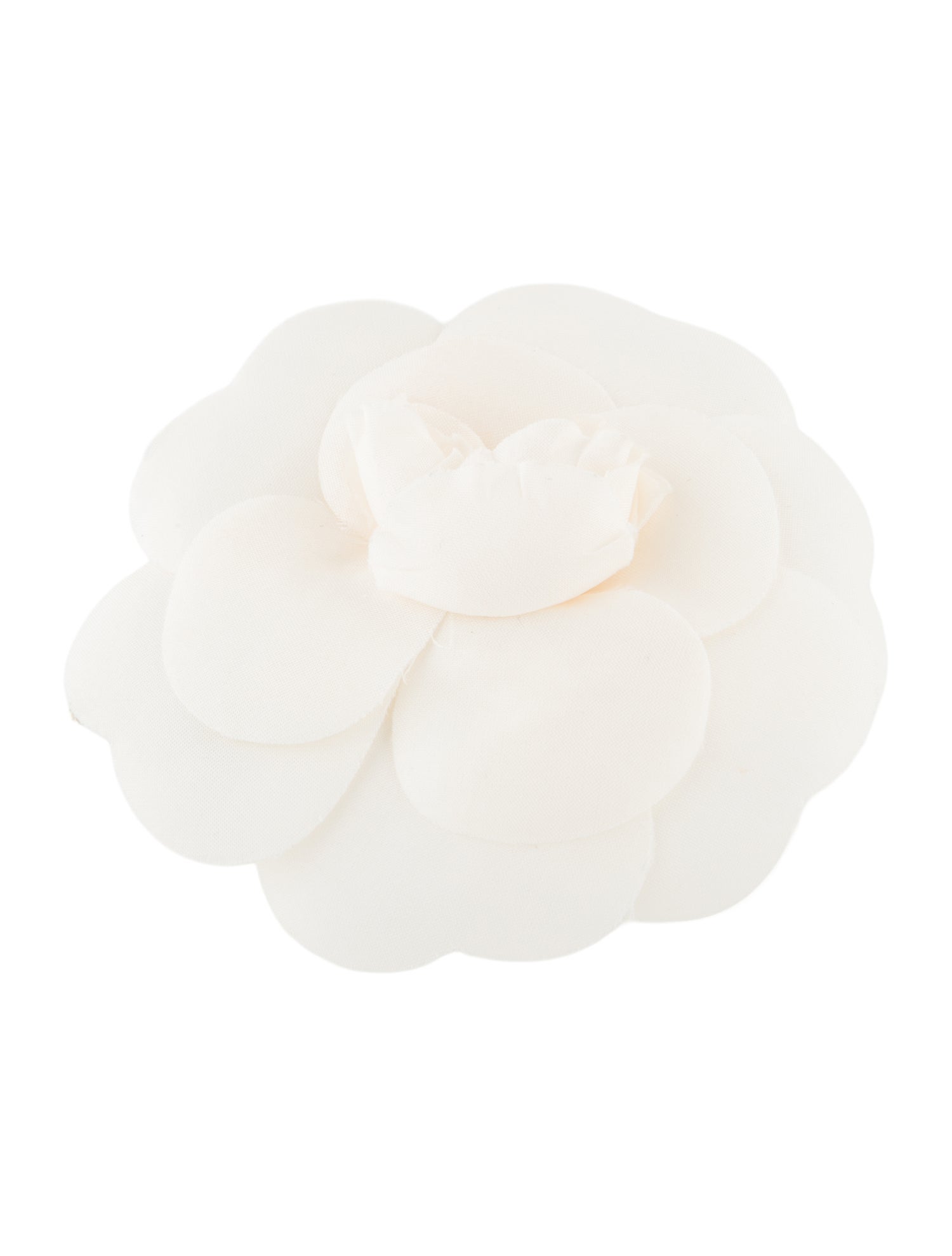 Chanel Vintage Fabric Camellia Brooch
