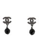 Chanel Glass CC Drop Earrings