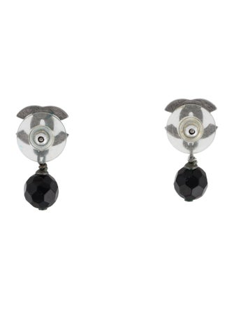 Chanel Glass CC Drop Earrings