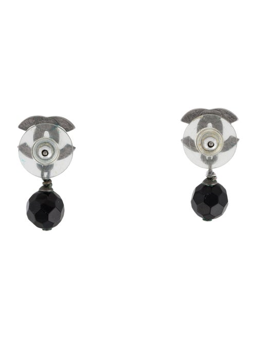 Chanel Glass CC Drop Earrings
