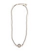 Chanel Faux Pearl, Leather & Strass CC Double Strand Necklace