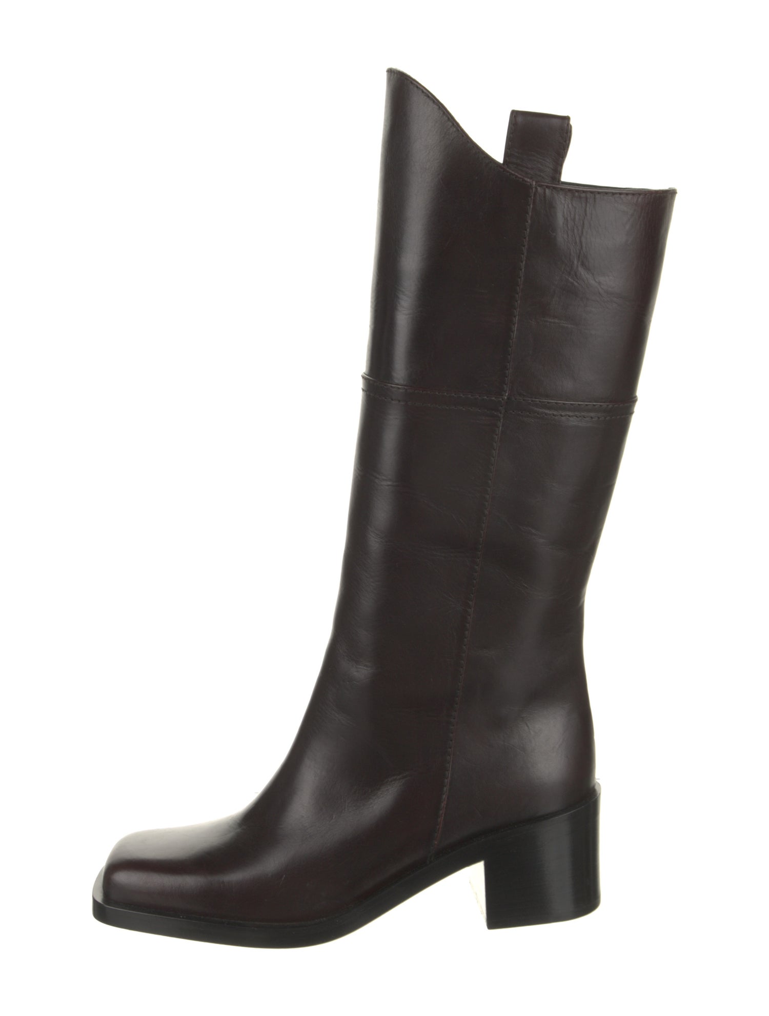Chanel Interlocking CC Logo Leather Riding Boots