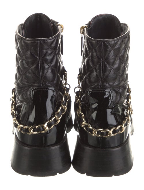 Chanel 2022 Interlocking CC Logo Combat Boots
