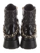 Chanel 2022 Interlocking CC Logo Combat Boots