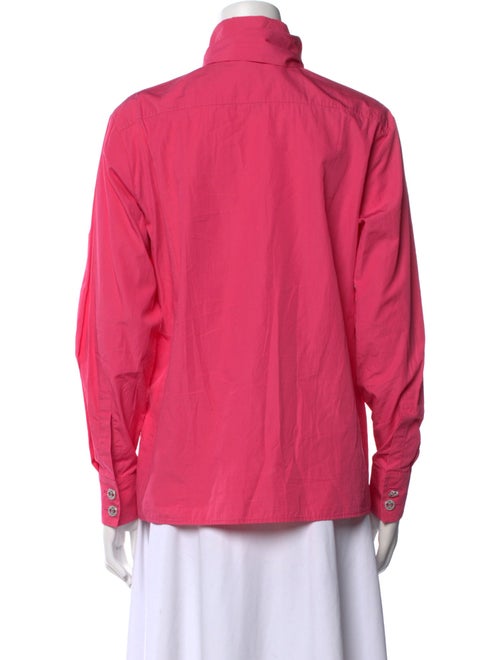 Chanel 2021 Tie Neck Button-Up Top
