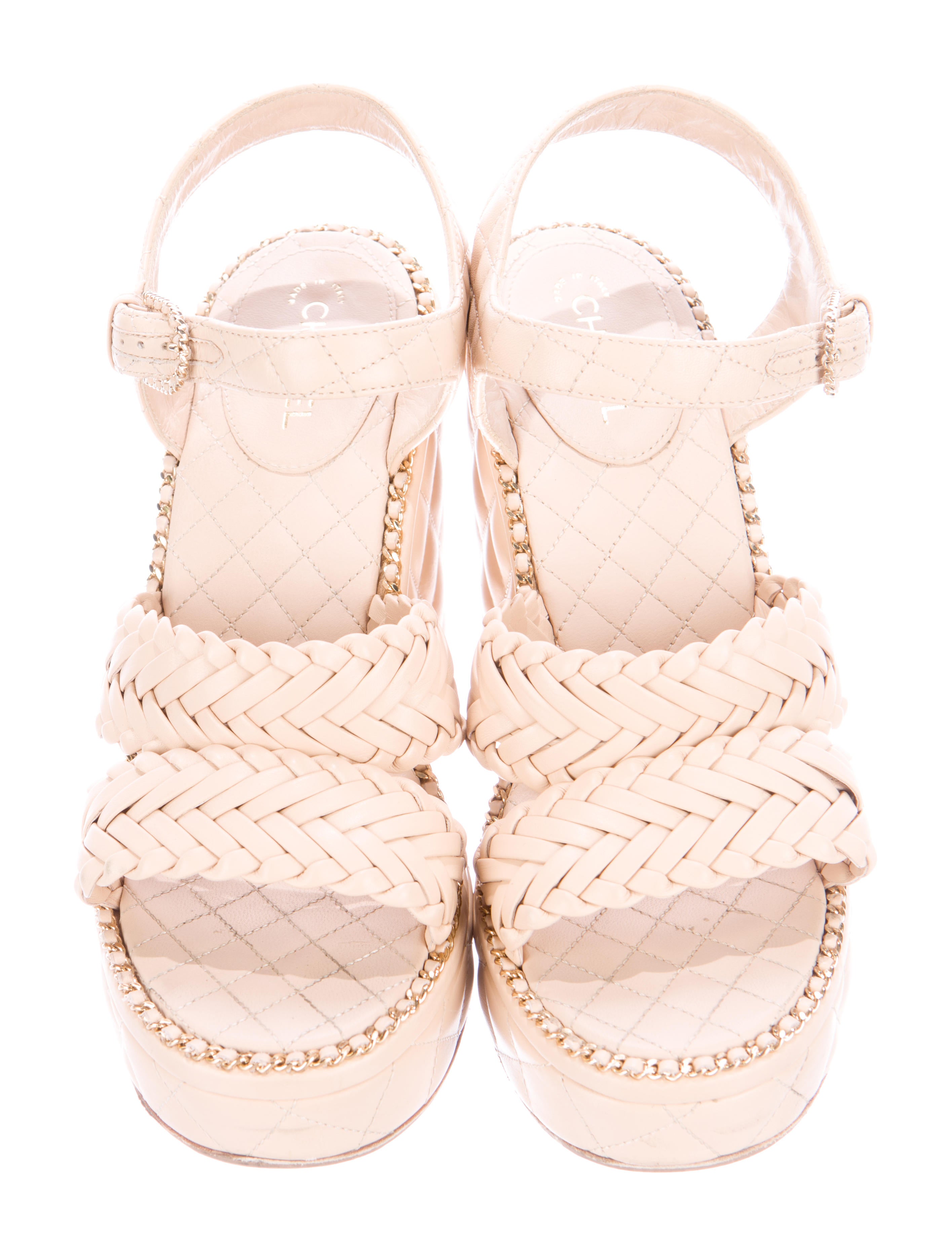 Chanel 2015 Embellished Quilted Sandals Shoes CHA133553 The RealReal