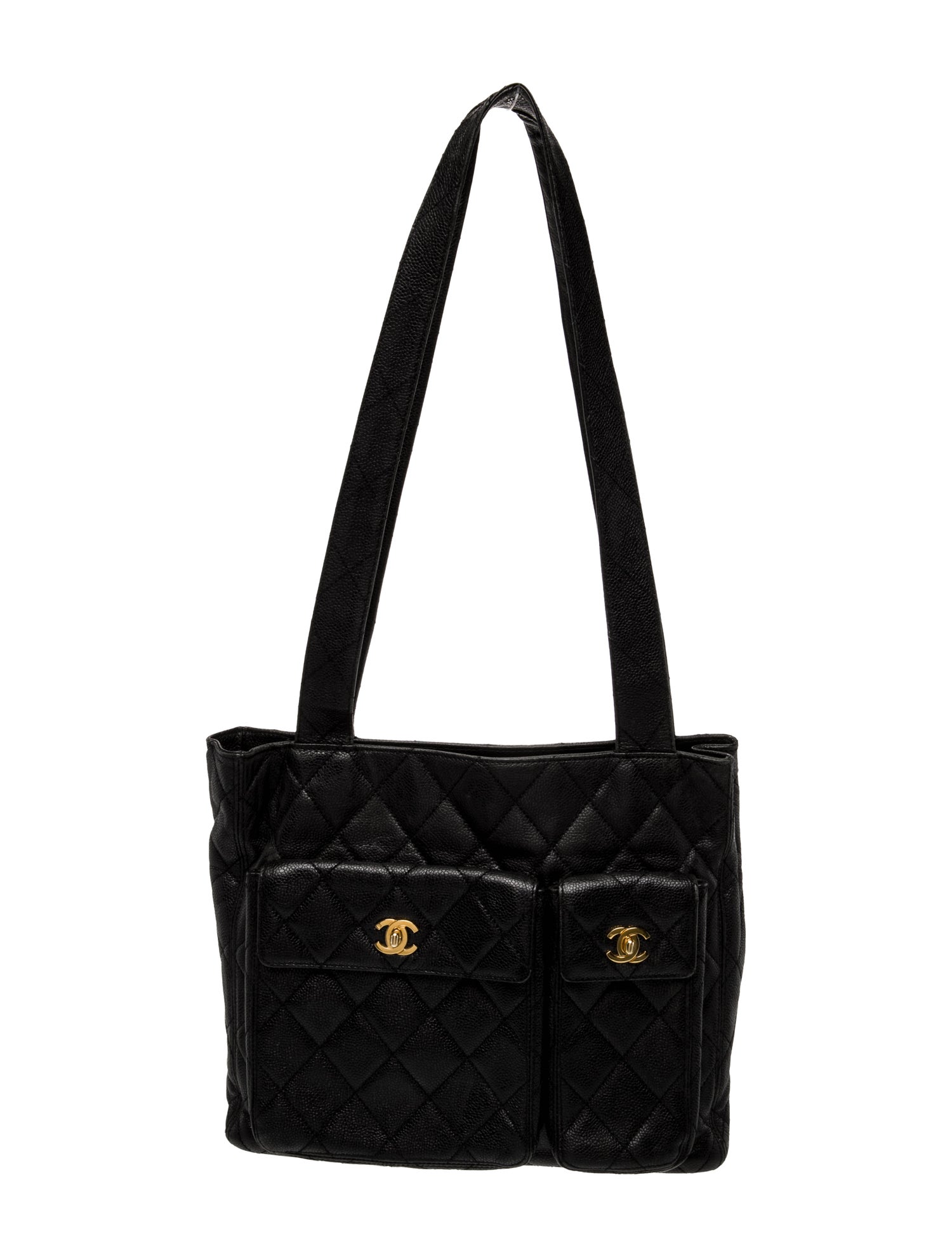 Chanel Quilted Double Pocket Tote