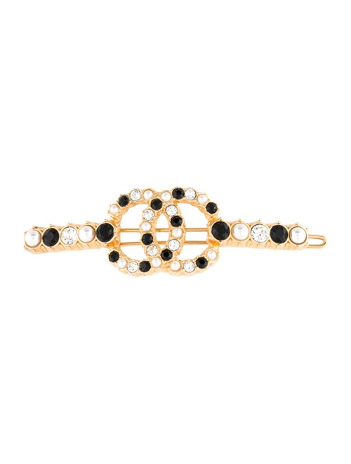 Chanel CC Crystal & Faux-Pearl Hair Pin