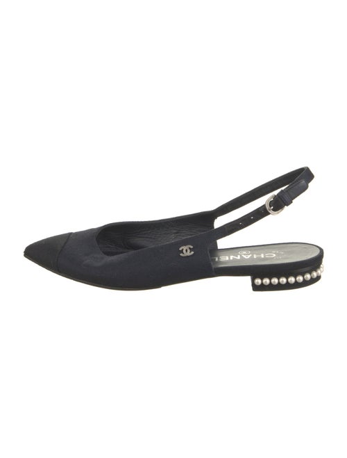 Chanel 2015 Interlocking CC Logo Slingback Flats