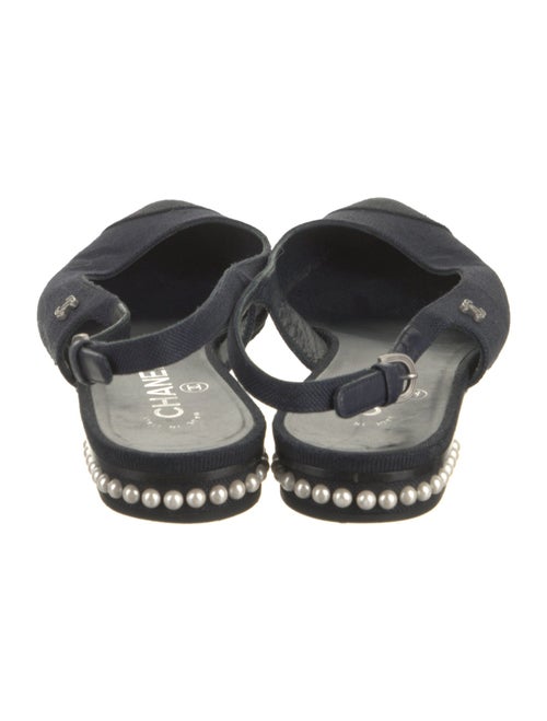 Chanel 2015 Interlocking CC Logo Slingback Flats