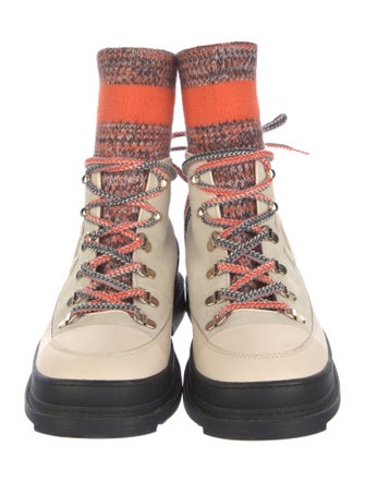 Chanel 2019 Interlocking CC Logo Combat Boots