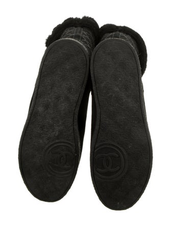 Chanel Interlocking CC Logo Suede Boots