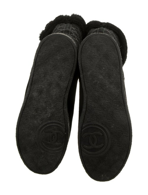 Chanel Interlocking CC Logo Suede Boots