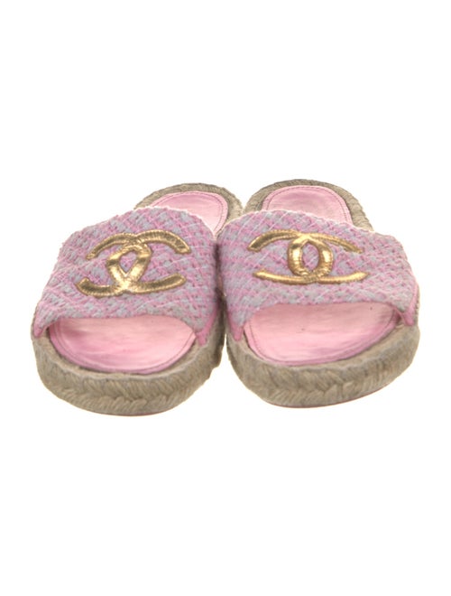 Chanel Interlocking CC Logo Jute Espadrilles
