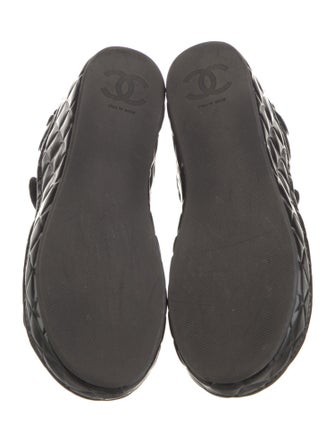Chanel 2021 Interlocking CC Logo Slingback Sandals