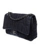 Chanel Denim Perfume Embroidered Jumbo Flap Bag
