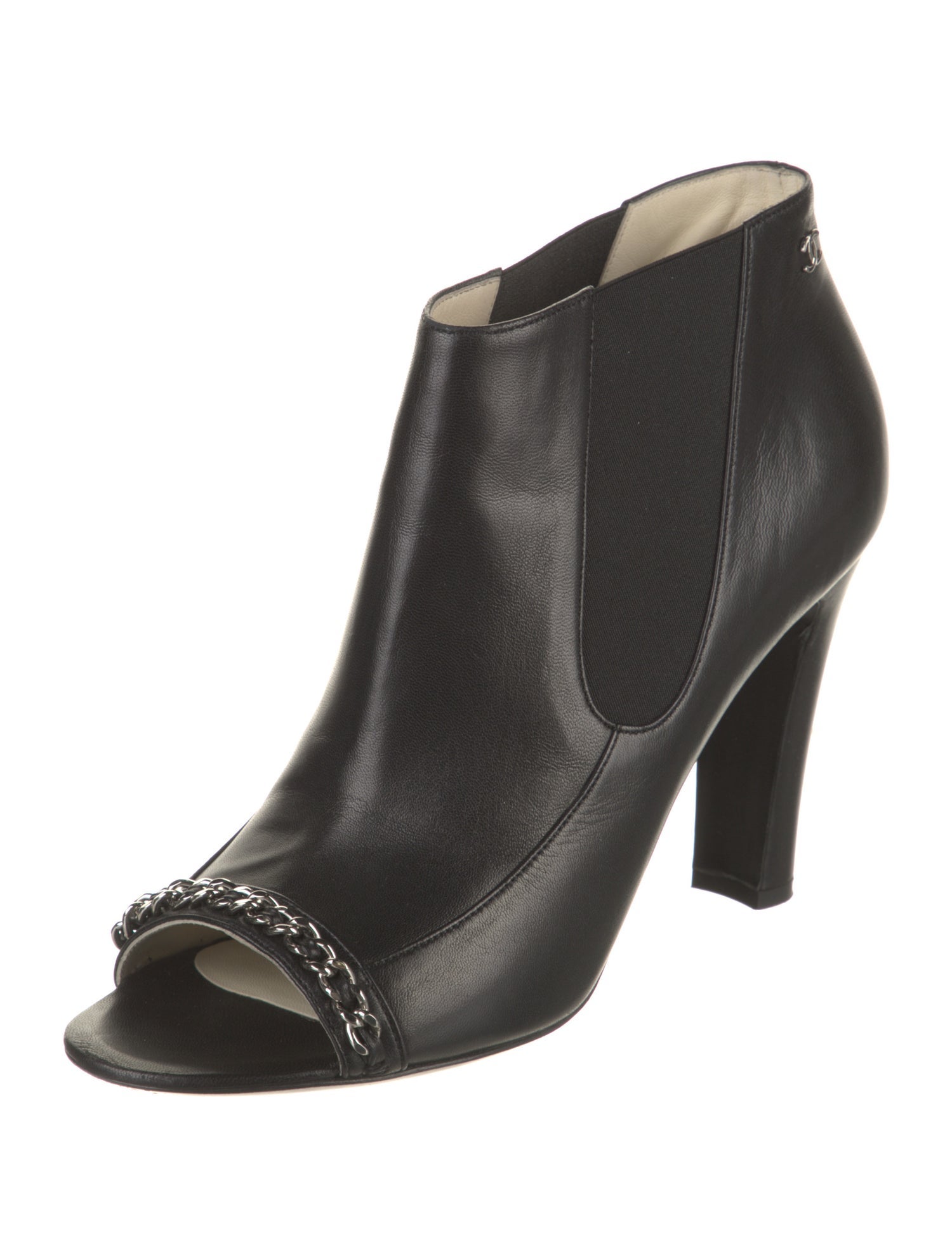 Chanel 2014 Interlocking CC Logo Boots