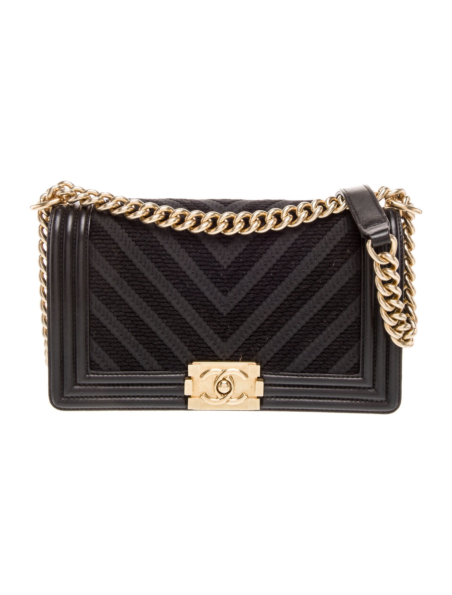 Chanel Medium Chevron Braided Boy Bag