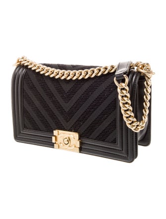 Chanel Medium Chevron Braided Boy Bag