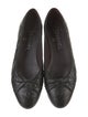 Chanel Interlocking CC Logo Leather Ballet Flats