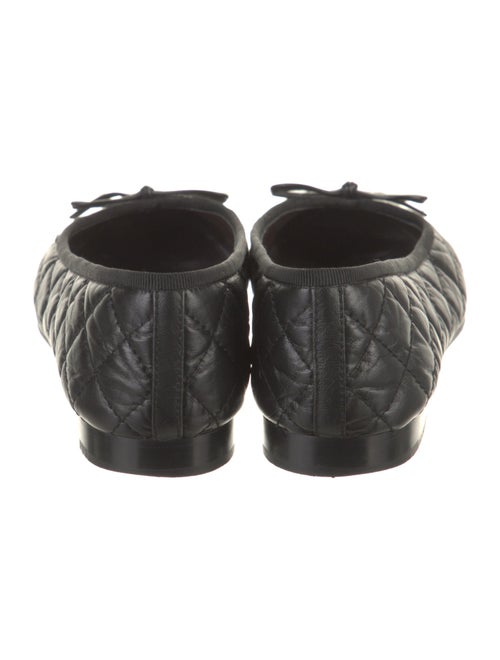 Chanel Interlocking CC Logo Leather Ballet Flats