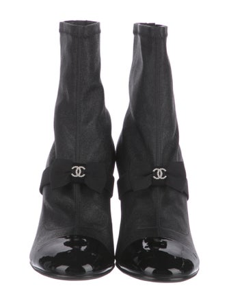 Chanel 2023 Interlocking CC Logo Sock Boots