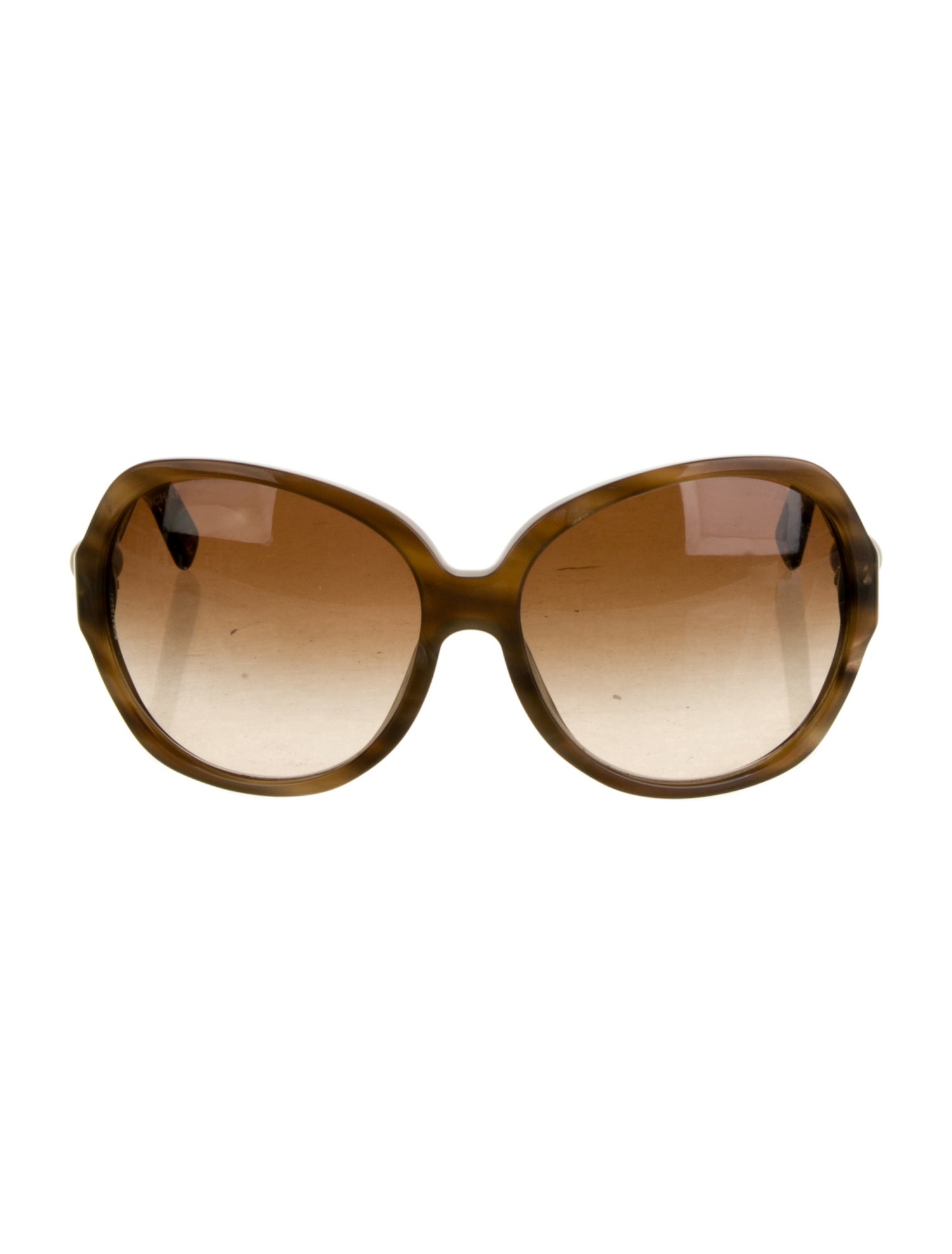 Chanel Faux Pearl Tortoiseshell Oversize Interlocking CC Logo Sunglasses