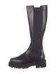 Chanel Interlocking CC Logo Leather Rain Boots