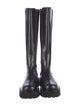 Chanel Interlocking CC Logo Leather Rain Boots