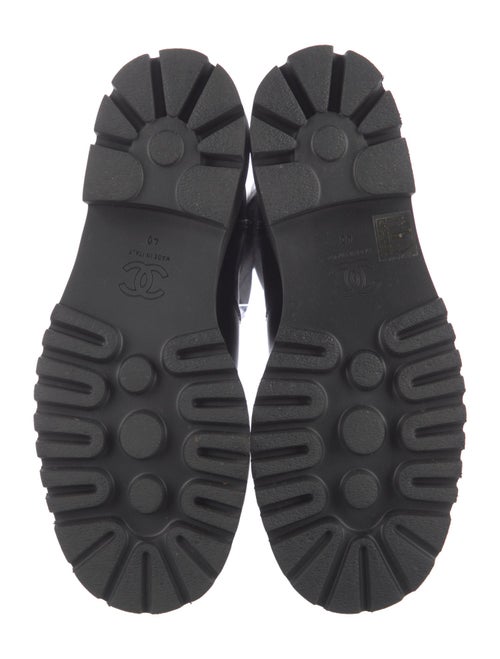 Chanel Interlocking CC Logo Leather Rain Boots