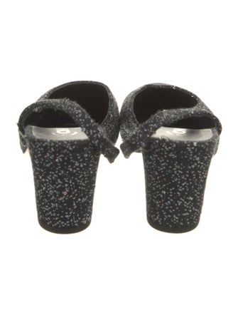 Chanel Interlocking CC Logo Tweed Slingback Pumps