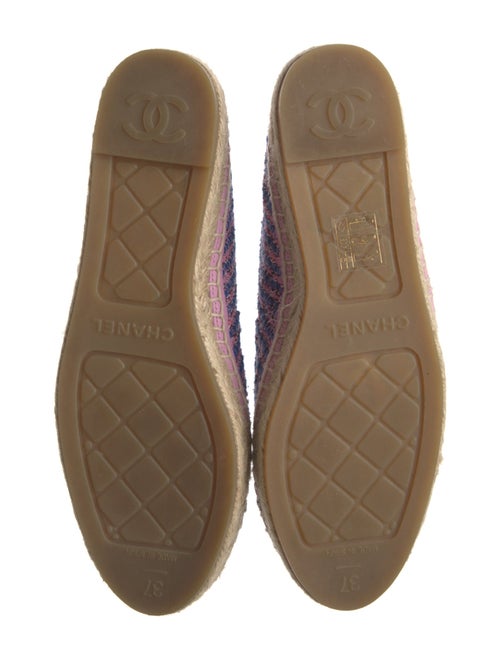 Chanel Interlocking CC Logo Tweed Espadrilles