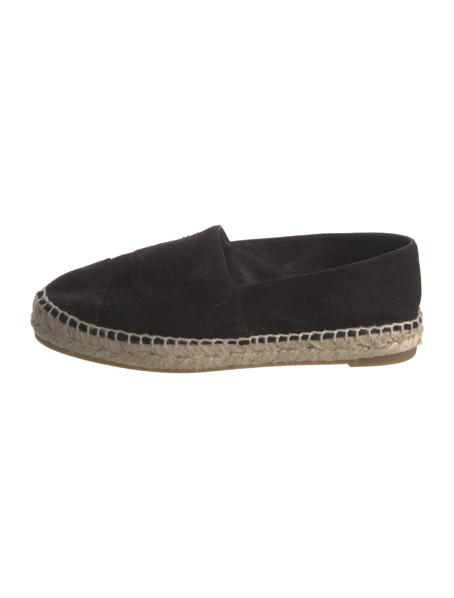 Chanel Interlocking CC Logo Suede Espadrilles