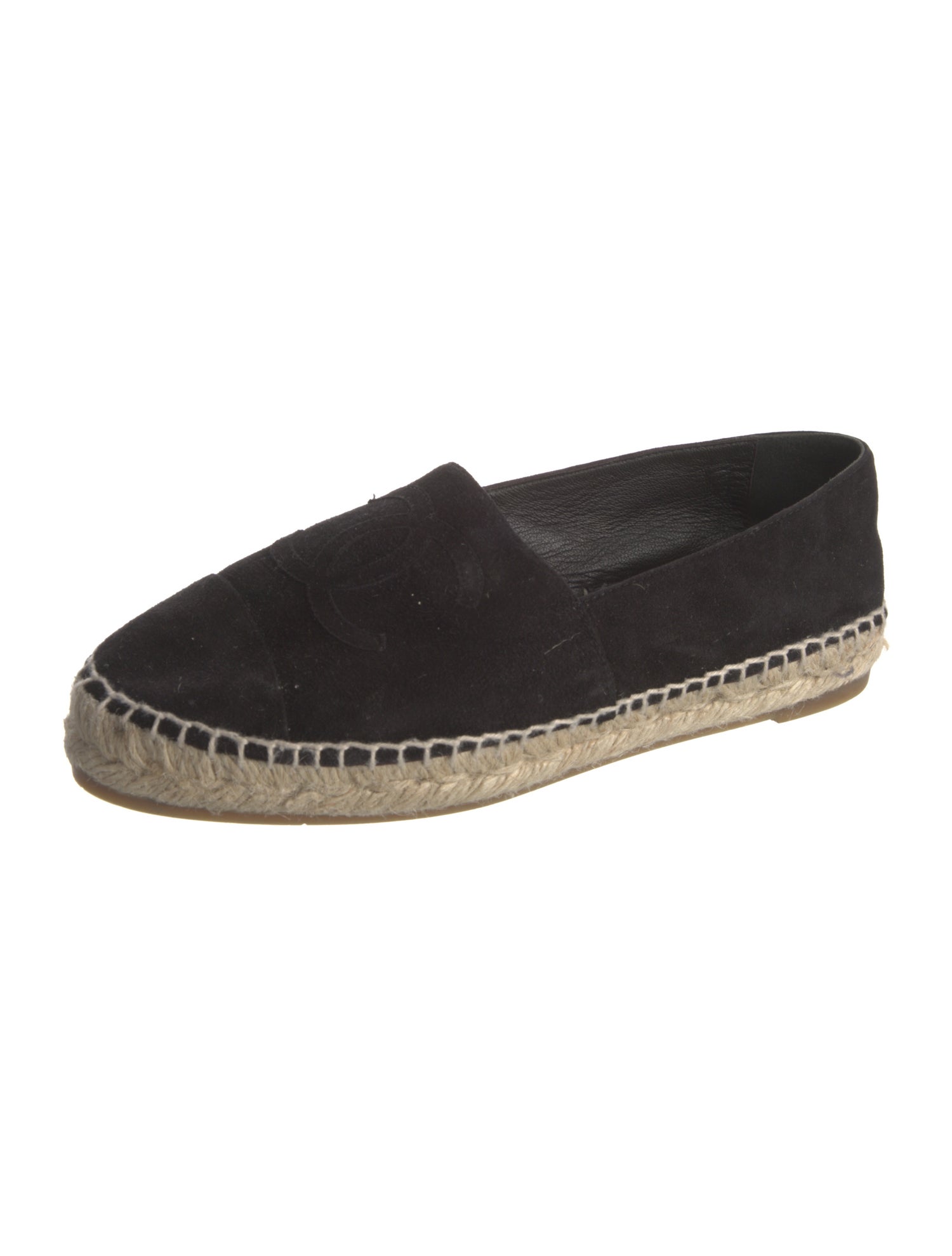Chanel Interlocking CC Logo Suede Espadrilles