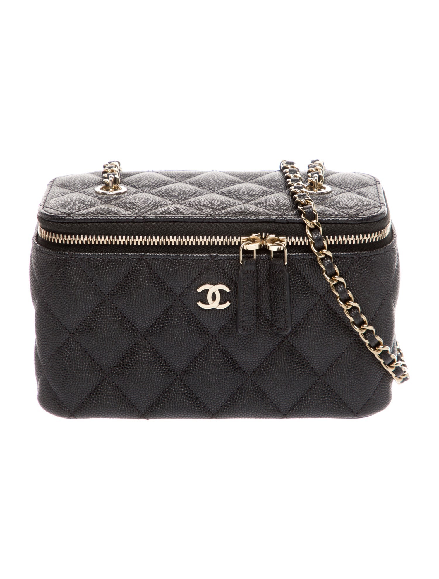Chanel Classic Quilted Vanity Case w/ Chain