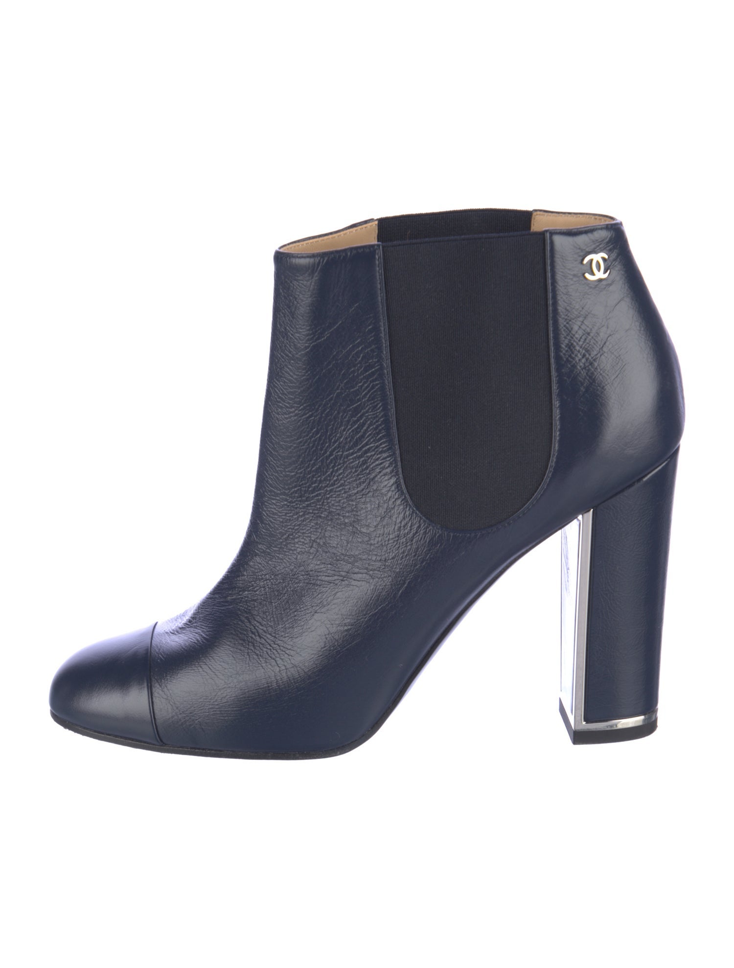 Chanel 2016 Interlocking CC Logo Chelsea Boots