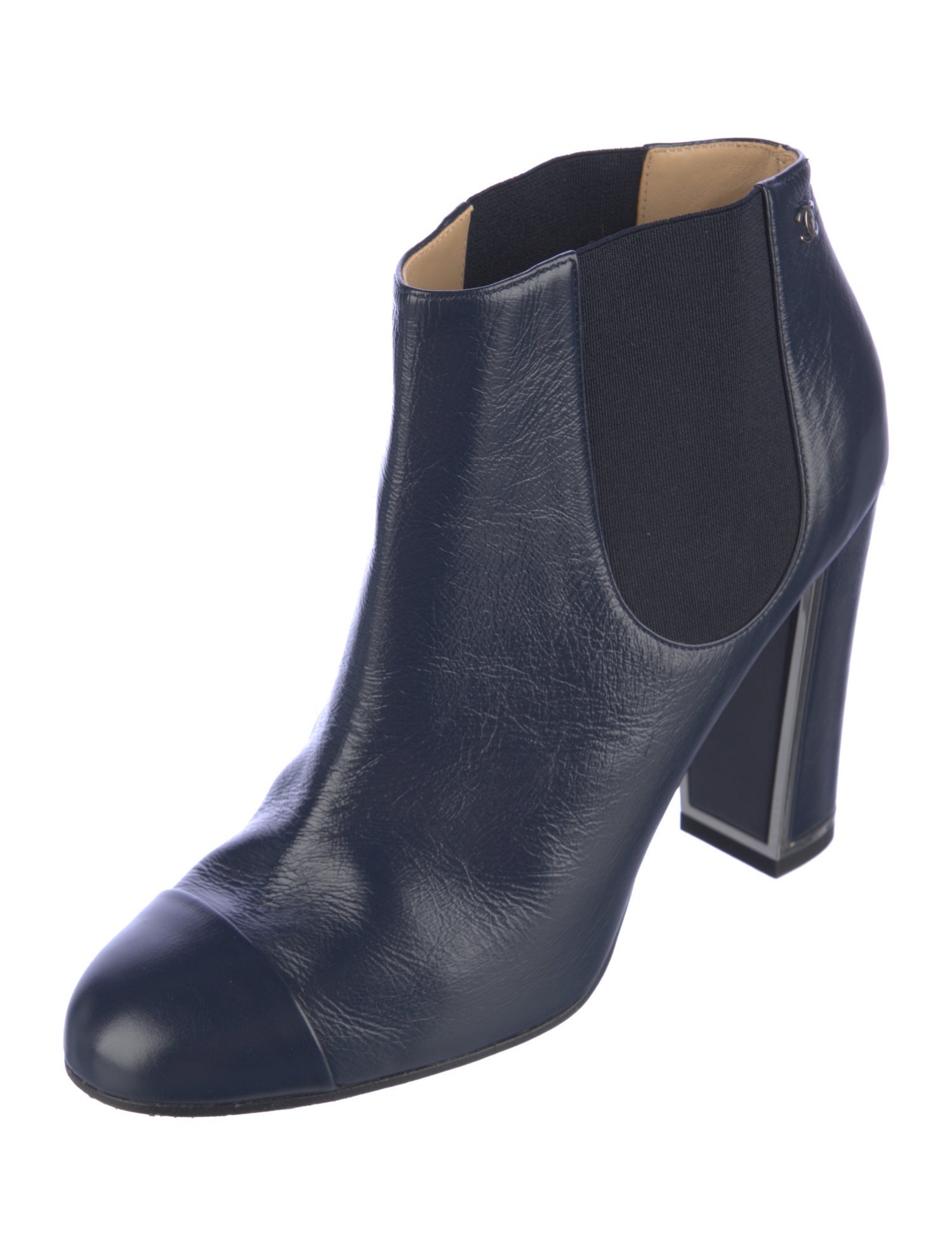 Chanel 2016 Interlocking CC Logo Chelsea Boots