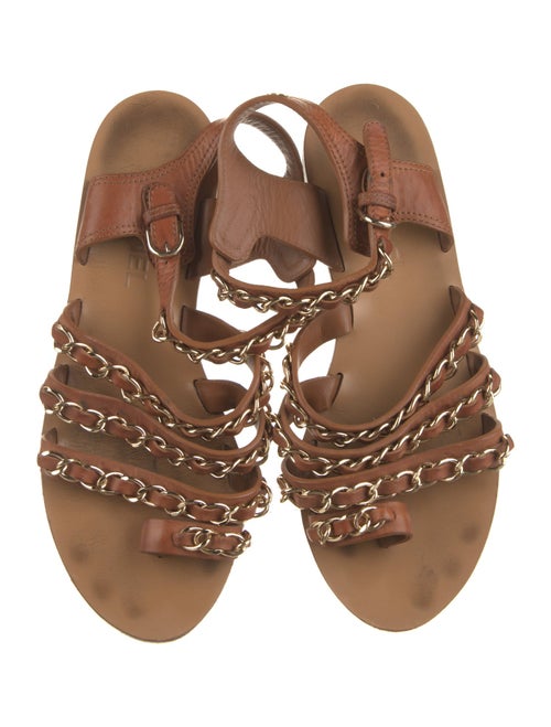 Chanel 2017 Interlocking CC Logo Gladiator Sandals