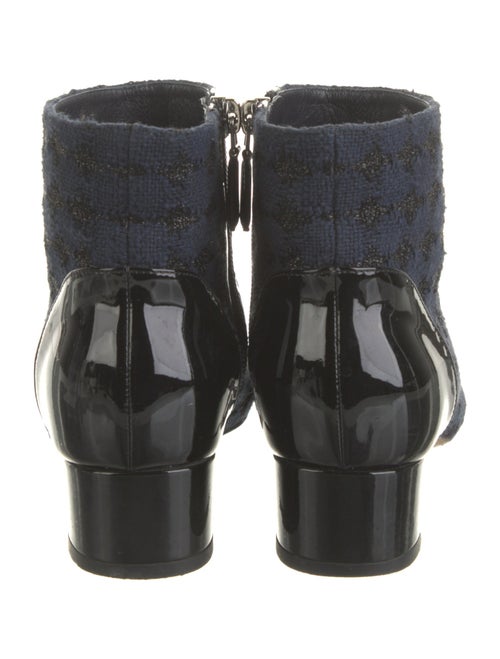 Chanel Interlocking CC Logo Tweed Boots