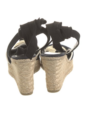 Chanel Camellia Accent Canvas D'Orsay Pumps