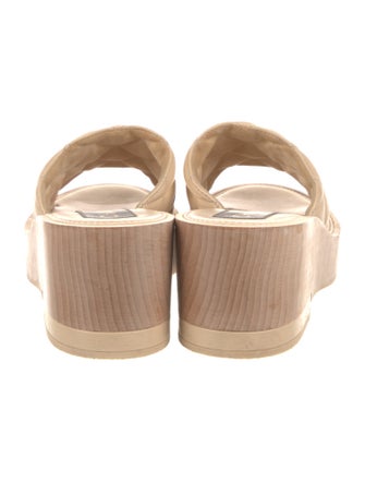 Chanel Interlocking CC Logo Leather Slides