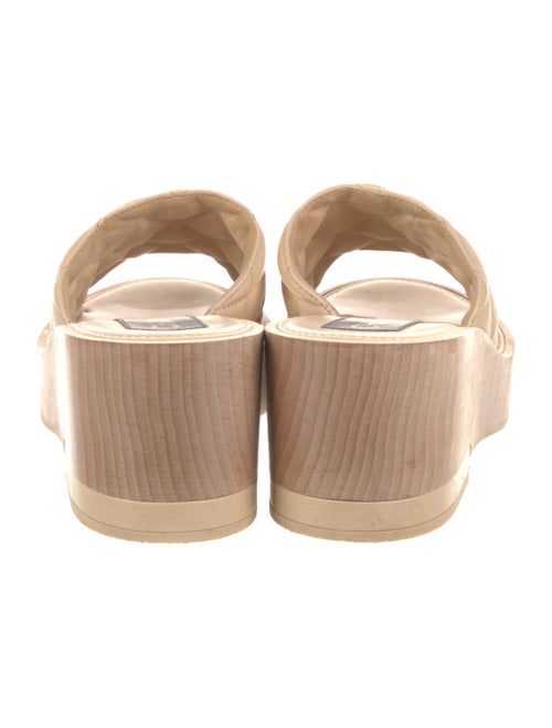 Chanel Interlocking CC Logo Leather Slides