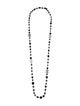 Chanel Faux Pearl & Resin Bead CC Logo Station Necklace