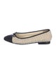 Chanel Interlocking CC Logo Tweed Ballet Flats