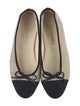 Chanel Interlocking CC Logo Tweed Ballet Flats