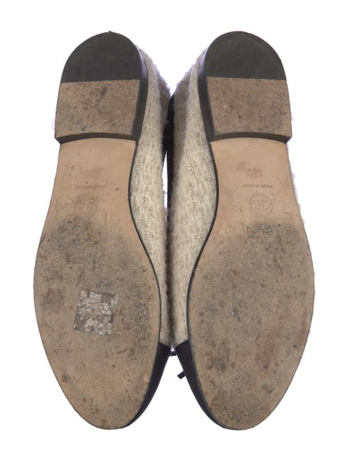 Chanel Interlocking CC Logo Tweed Ballet Flats
