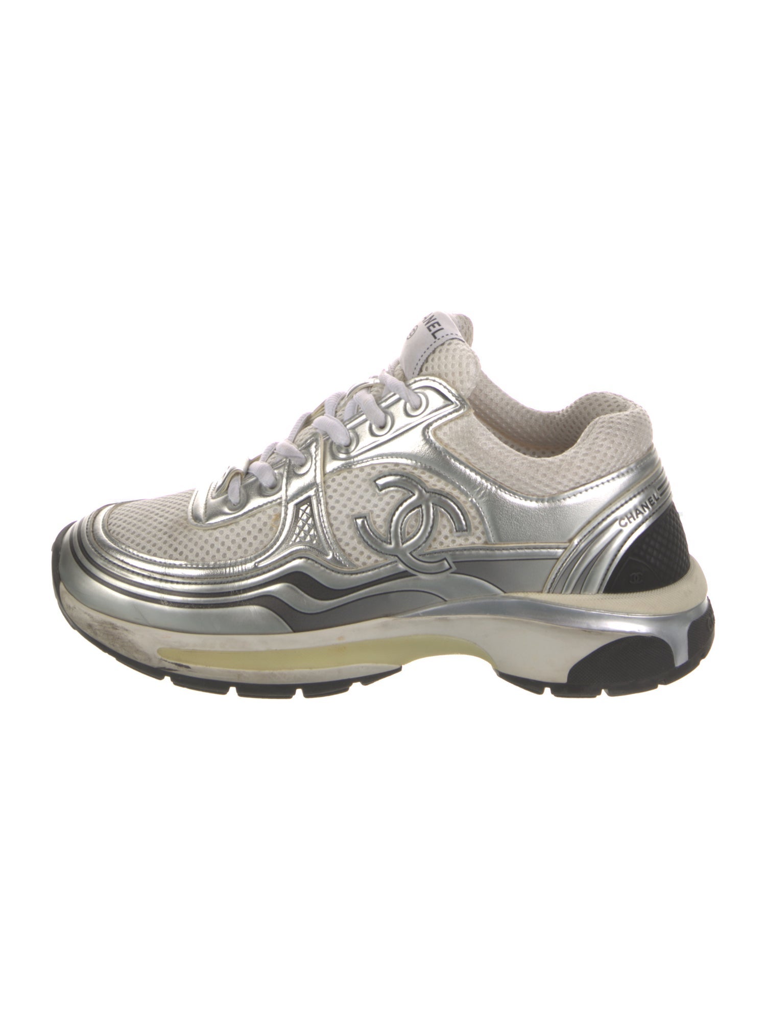 Chanel Interlocking CC Logo Mesh Chunky Sneakers