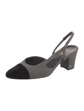 Chanel 2016 Interlocking CC Logo Slingback Pumps