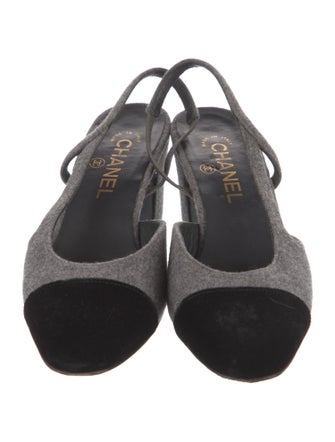 Chanel 2016 Interlocking CC Logo Slingback Pumps