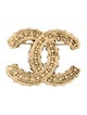 Chanel Resin Textured CC Logo Brooch